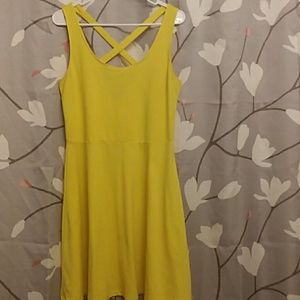 H&M Yellow Crossback Womens Dress in Medium